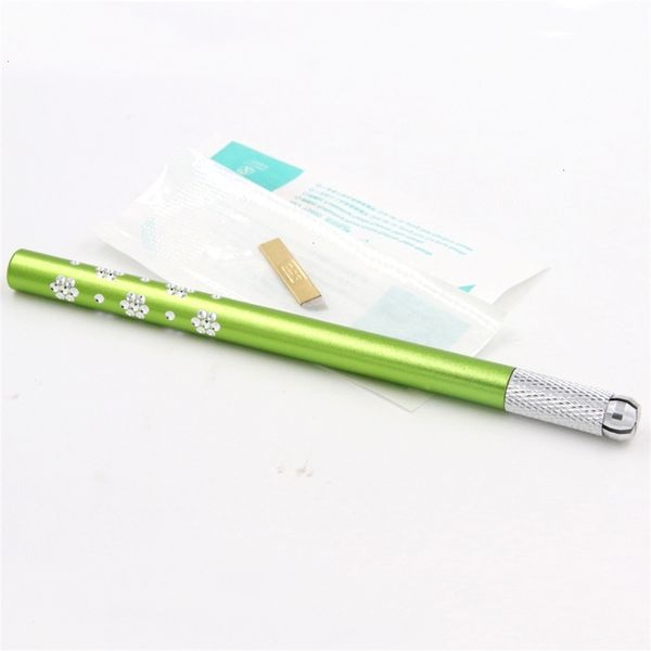 

1pcs new design eyebrow microblading manual tattoo permanent make up pen with 2pcs blades ing