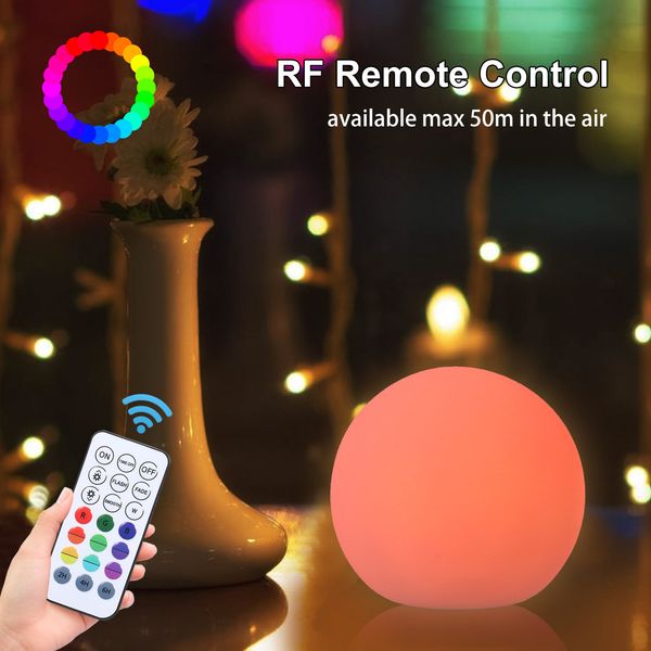 

2021 new night-light float pool can be darkened with remote control of the rf 16 colors%3 modes rgbw leds ball lights ip67-proof dip67 lulo