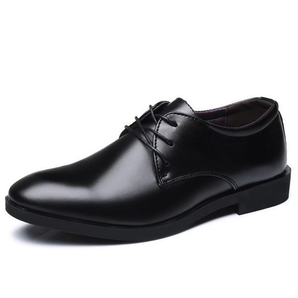 

new men's business leather shoes british men's formal casual shoes fashion leather zapatos de hombre, Black