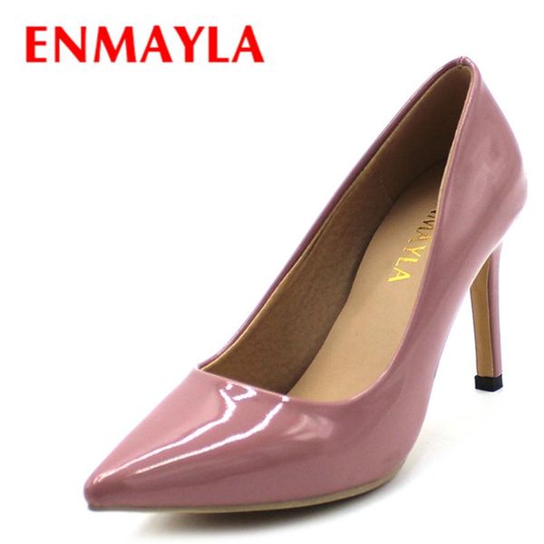 

dress shoes enmayla high heels woman pointed toe pumps women summer female red black brown ladies