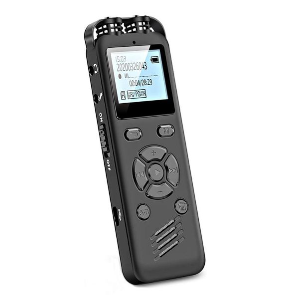 

digital voice recorder escytegr 8gb/16gb audio activated recording variable speed playback mp3 player dictaphone