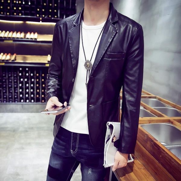 

men's fur & faux plus size pu leather jacket men fashion 2021 slim fit motorcycle long sleeve streetwear clothing 6xl, Black
