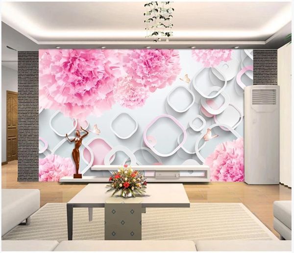 

custom p wallpaper 3d mural wallpaper for walls 3 d fantasy flower mural 3d circle tv background wall papers for living room
