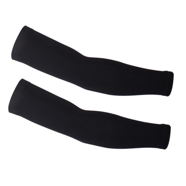 

elbow & knee pads stretchy arm cover uv protection sleeve breathable protector elastic brace for sun size m(black), Black;gray