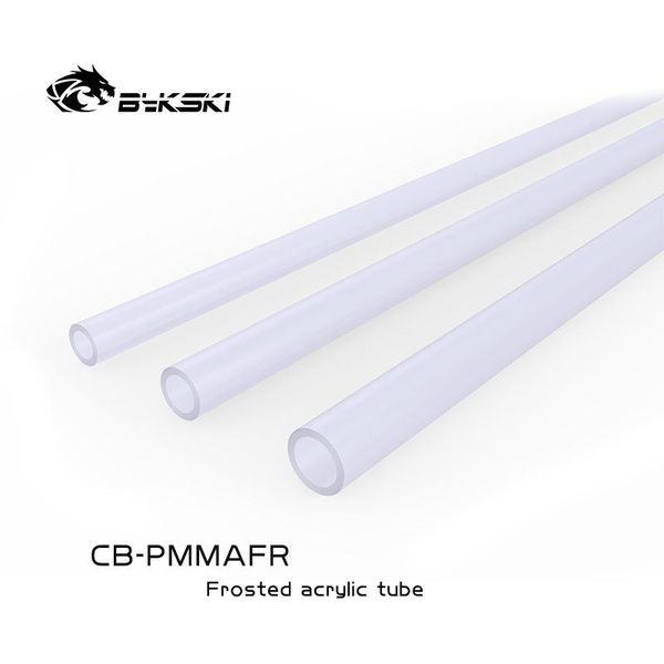 

bykski 2pcs/lots pmma / acrylic hard tube ( od12mm / od14mm od16mm ) + 2mm thickness + 50cm length matte frosted rigid pipe