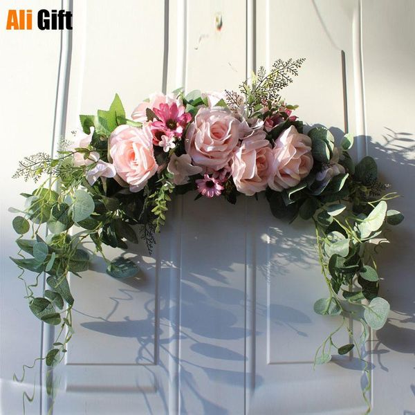 

decorative flowers & wreaths imitation flower rose european door decoration lintel mirror front korean style home wedding house