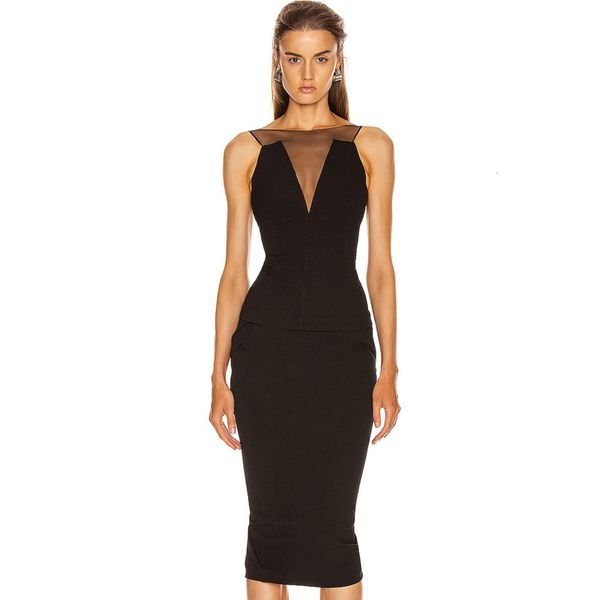 

female lace designer elegant black mesh bandage 2021 midi club superstar bodycon party dress l782, Black;gray