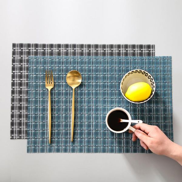 

2pcs non-slip pvc waterproof insulation pad quick drying kitchen home living room table decoration western placemat