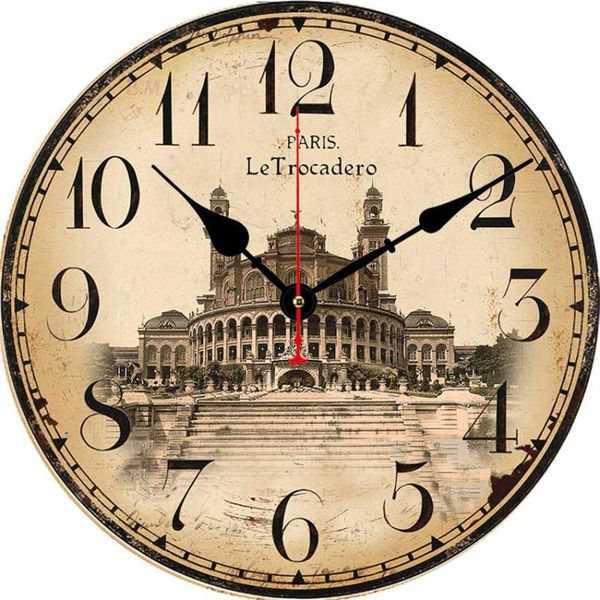 

retro vintage wall clock for home decor wall art non tickiing clock retro creative train frameless decor gift large