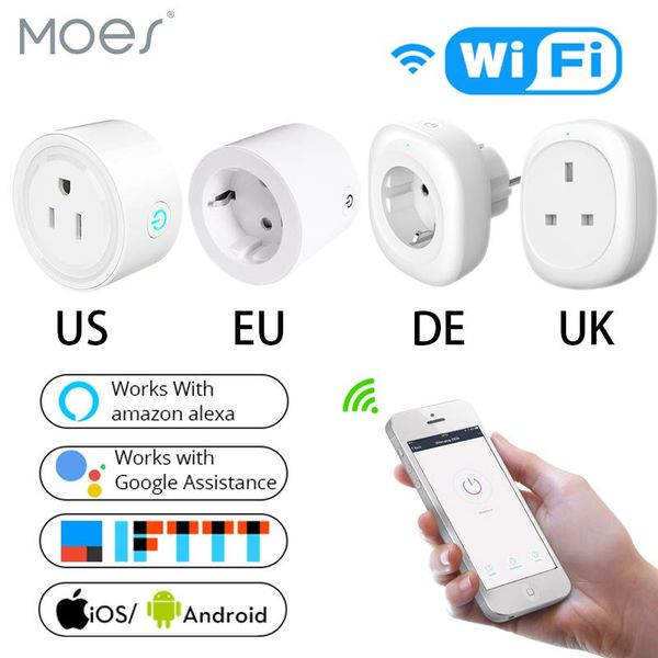 

smart power plugs uk us eu wifi socket plug outlet remote control energy monitor works with amazon alexa google home no hub required