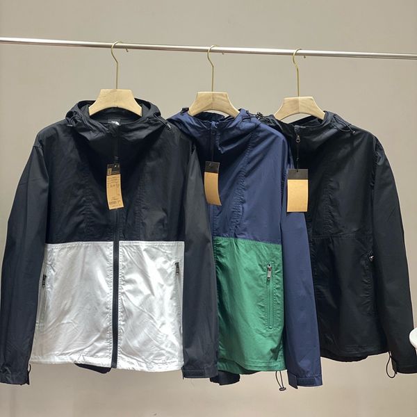 

new sweatshirt toney mens jacket cyberpunk casual streetwear zipper outdoor hood windbreaker mens coat hoodies north jackets for man, Black;brown