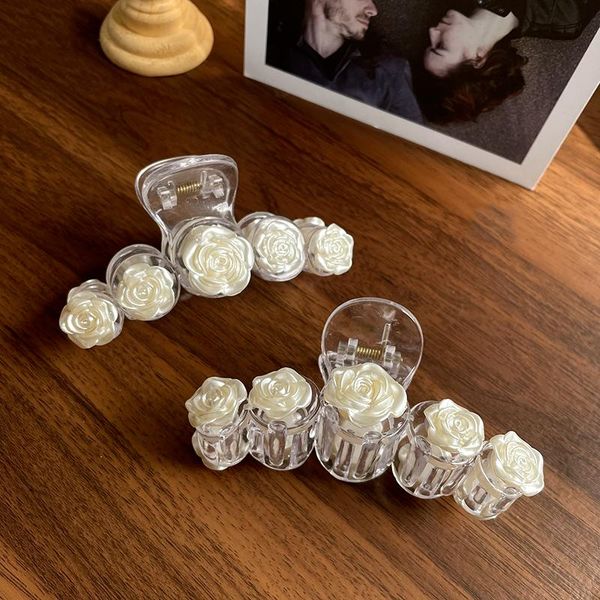 

hair clips & barrettes sweet flower hyperbole acrylic resin claw big size makeup styling for women accessories, Golden;silver