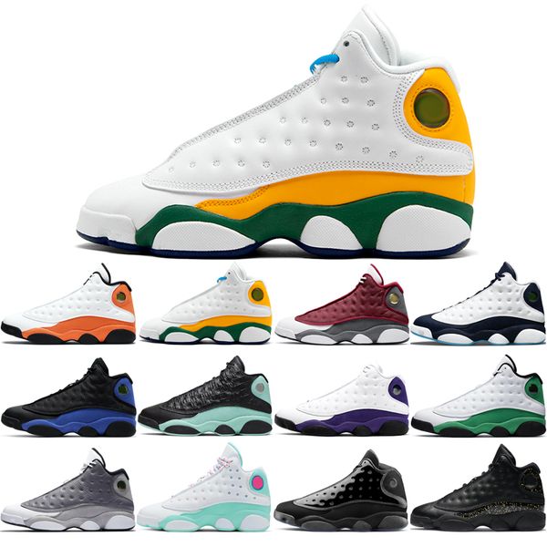 

trainers 13s man basketball shoes atmosphere grey aurora green cap and gown gold glitter hyper royal island lakers starfish red flint playgr