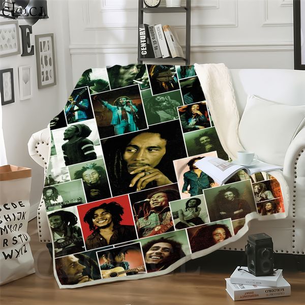 

cloocl jamaica reggae legendarysinger bob marley 3d print casual style air conditioning blanket teens bedding throw blanket plush quilt