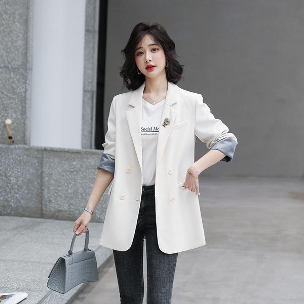 

women's suits & blazers casual coat, White;black