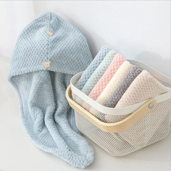 

towel microfiber hair towels wrap for women curly spa turban rapid drying bath shower cap quick dry head