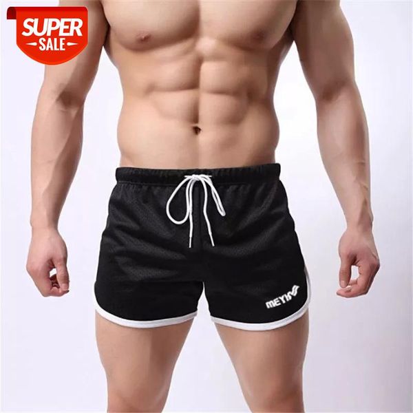 

men shorts fitness bodybuilding man summer casual gyms workout breathable mesh quick dry sportswear jogger beach short pants #cy0r, Black