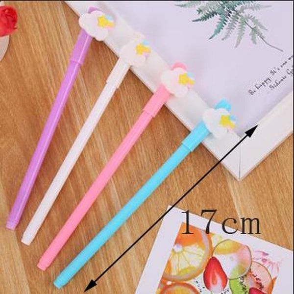 

1pcs cloud gel 0.5mm pens novelty paper pen student nice black signature pennen kawaii school
