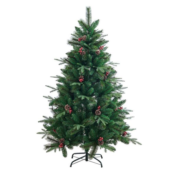 

other festive & party supplies christmas tree with pinecone&red berry xmas home decoration artificial green pvc chirstmas arbol de navidad