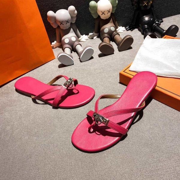 

summer european brand design flip flops metal decor women slippers sandals flat ladies fashion beach slipper 60% off store online, Black