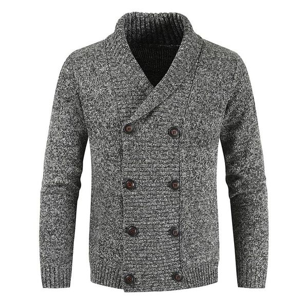

men's sweaters 2021 cardigan sweater men double breasted coat autumn korean style casual mens, White;black