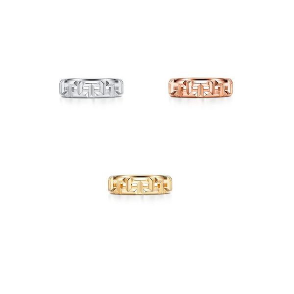 

cluster rings simple fashion style three color ring, wide 5.5 mm, Golden;silver