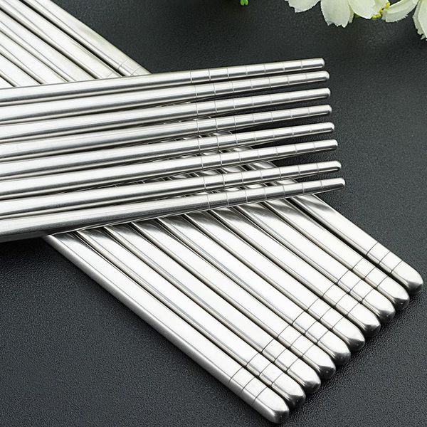

chopsticks chinese metal 304 stainless steel portable travel chop stick reusable sticks for sushi hashi