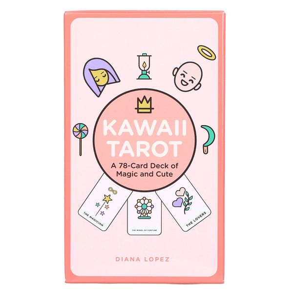 

kawaii tarot 78 cards deck of magic and cute full english oracles card board game witchcraft supplies for altar games individual