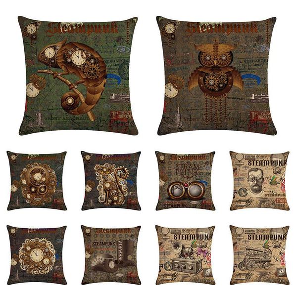 

cushion/decorative pillow retro machinery typewriter cushion cover british camera linen car chair sofa office home decoration 45x45cm