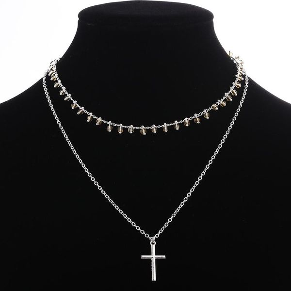 

chains crystal necklace speed manual chain cross selling designer xl098, Silver