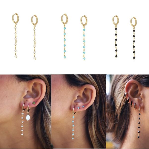 

dangle & chandelier long tassel earring fashion jewelry exquisite korean ins bling zircon drop earrings summer piercing aretes pendientes fo, Silver