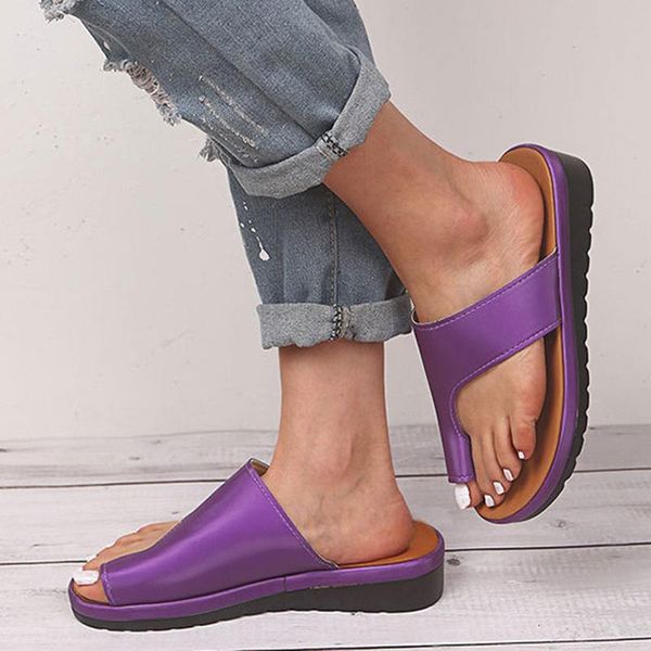 

women shoes summer flat sandals 2021 fashion platform ladies comfy plainbig toe foot sandals shoes, Black