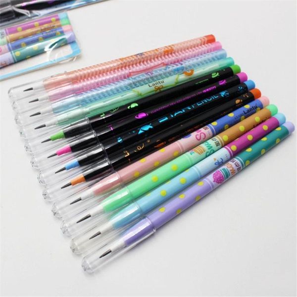 

4pcs / set of cute colorful cut pencil cartoon student writing pen primary school stationery writing pen office supplies