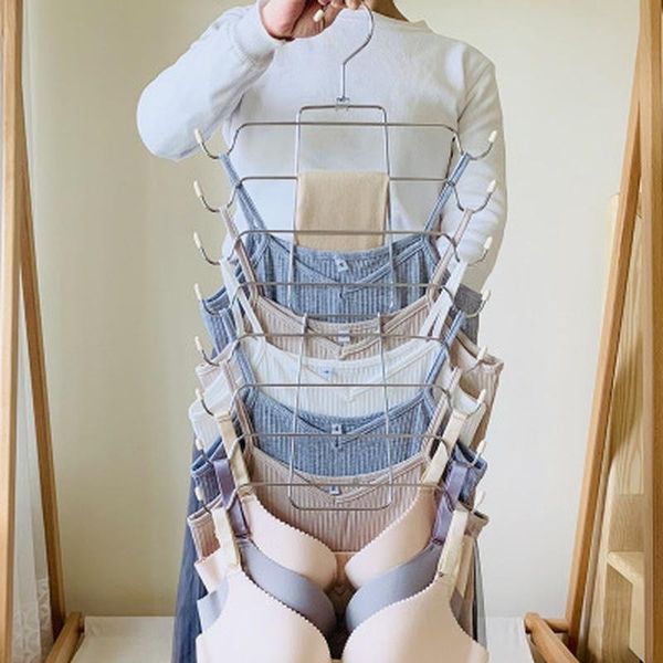 

hangers & racks multi-layer clothes hanger underwear folding multi function home storage vest drying rack
