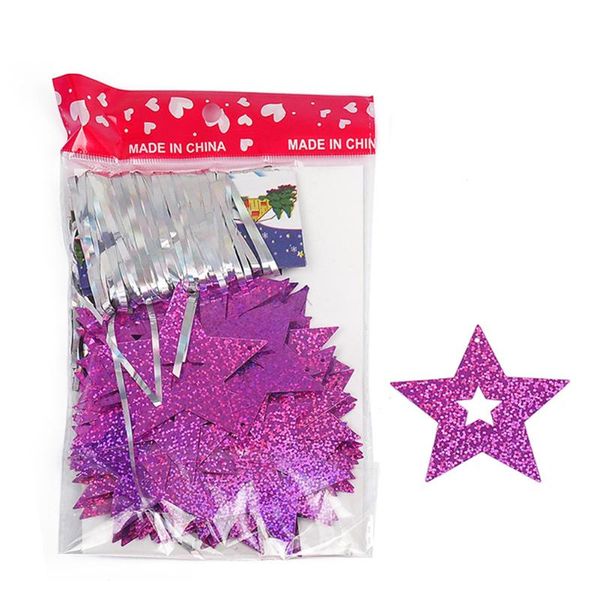 

100pcs card room accessories hanging birthday wedding twinkle ribbon multipurpose star pendant decoration love sequin party