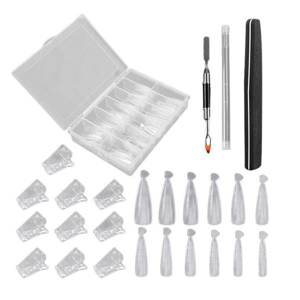 

nail art kits 1 set manicure tools clips double-headed brushes scraper patch
