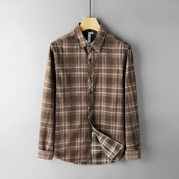 

2021 new design brand plaid shirt cotton long sleeve autumn for men fashion casual shirts male comfortable overhemd noek, White;black