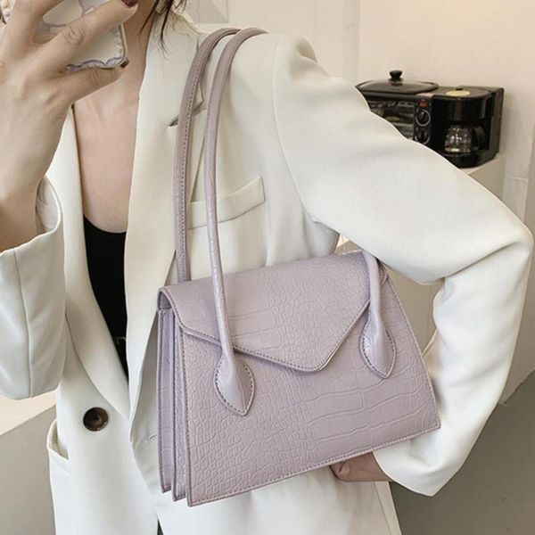 

armpit crocodile pattern bag 2021 new quality pu leather women's designer handbag elegant female high capacity shoulder bags