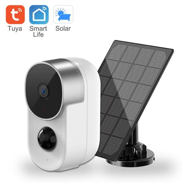 

cameras ip camera outdoor wireless surveillance with wifi 10000mah solar battery night vision ai smart home security tuya