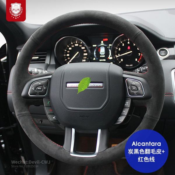

auto alcantara steering wheel cover for land rover discovery 5 4interior range rover defender evoque r-dynamic an auto part