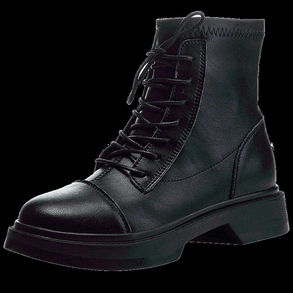 

boots inside increase thick soled women's autumn and winter versatile handsome black short british style