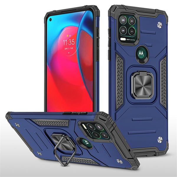 

shockproof hybrid pc tpu armor car holder magnet defender phone cases for iphone 13 pro max moto g stylus 5g finger ring cover b