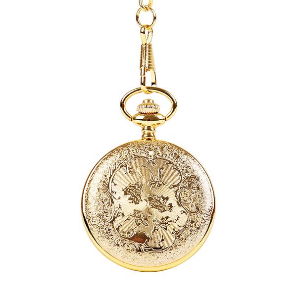 

5 piece large bronze retro pocket watch quartz watches p0053, Slivery;golden