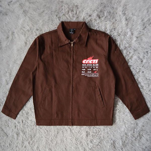 

men's jackets travis scocacti jacket high street print men women 1:1 quality casual workwear scojacket coat, Black;brown