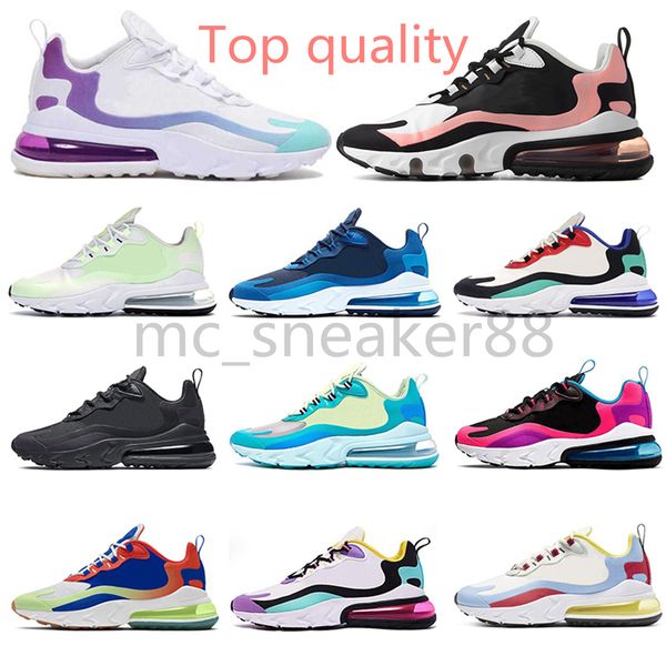 

2021 react men outdoor shoes bleached coralgradient colorway triple balck bauhaus optical sports sneakers size 36-45, Black