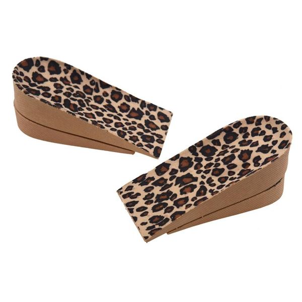 

shoes materials asds-4 x sole heel pad pvc leopard growing for women men + 4.5cm, Black