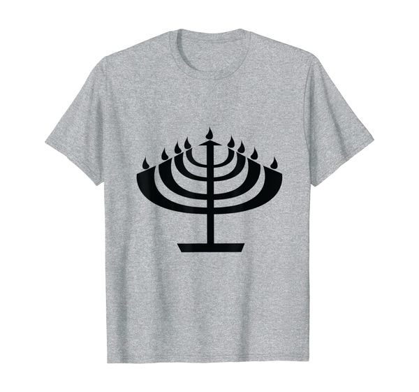

hanukkah menorah t-shirt, White;black