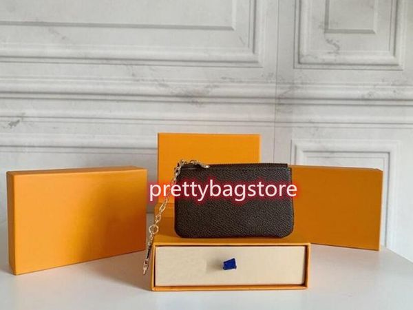 

louis's vutton's vittonings lvs key pouch pochette cles designers mini wallet fashion womens mens key ring credit card holder coin, Red;black