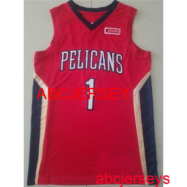 

men's 5 styles 1# williamson 19--20 red basketball jersey s- vest, Black