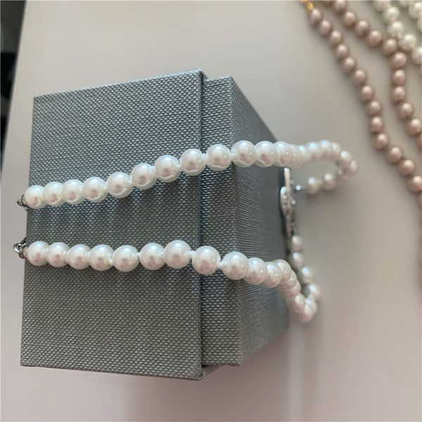 

2020 new fashionable female necklace brand pearl chain planet necklace saturn pearl necklace satellite clavicle chain punk atmosphere, Silver